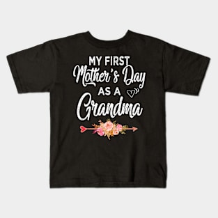 grandma my first mothers day as a grandma Kids T-Shirt